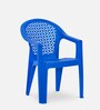 Comfy Plastic Chair in Blue Finish, Set of 2