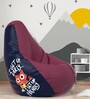 Print-a-Bean 5XL Bean Bag with Beans In Maroon & Indigo