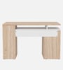Comino Study Table in Offwhite and Beige Finish Comino Study Table in Offwhite and Beige Finish