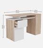 Comino Study Table in Offwhite and Beige Finish Comino Study Table in Offwhite and Beige Finish