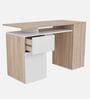 Comino Study Table in Offwhite and Beige Finish Comino Study Table in Offwhite and Beige Finish