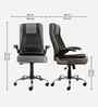 Commando  Leatherette HB Executive Chair In Black & Grey Colour