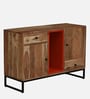 Commodore Acacia Wood Sideboard In Natural Finish With 2 Darwers