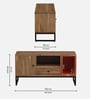 Commodore Acacia Wood TV Console In Natural Finish With Drawer