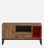 Commodore Acacia Wood TV Console In Natural Finish With Drawer