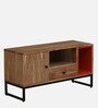 Commodore Acacia Wood TV Console In Natural Finish With Drawer