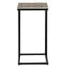 Comoros Metal C-Shape End Table In Black Colour