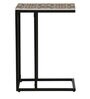 Comoros Metal C-Shape End Table In Black Colour