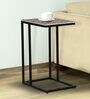 Comoros Metal C-Shape End Table In Black Colour