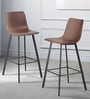 Compact Bar Stool In Brown Color