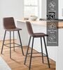 Compact Bar Stool In Brown Color