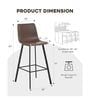 Compact Bar Stool In Brown Color