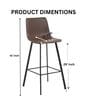 Compact Bar Stool In Brown Color