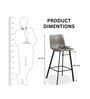 Compact Bar Stool In Grey Color