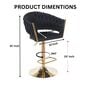 Lunar Rotatable Bar Stool In Black Color