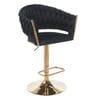 Lunar Rotatable Bar Stool In Black Color