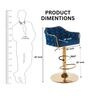Solstice Rotatable Bar Stool In Blue Color