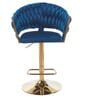 Lunar Rotatable Bar Stool In Blue Color