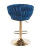 Lunar Rotatable Bar Stool In Blue Color