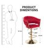 Lunar Rotatable Bar Stool In Red Color