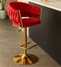Lunar Rotatable Bar Stool In Red Color