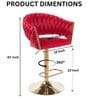 Lunar Rotatable Bar Stool In Red Color