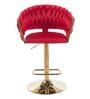 Lunar Rotatable Bar Stool In Red Color