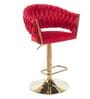 Lunar Rotatable Bar Stool In Red Color