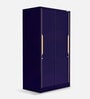 Compact Sliding Door Wardrobe in Textured Royal Blue Finish