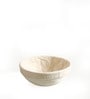 Conch White Rattan Round Serving Tray