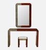 Concord Mango Wood Dressing Unit In Honey Oak Finish With Stool