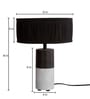 Concrete Drum Black Table Lamp