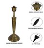 Cone Brass Body Table Lamp with Platted Frill Fabric Shade