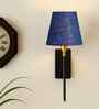 Cone Design Wall Lamp with Metal Body   Contemporary Home Lighting (Blue Jute)