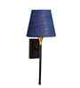 Cone Design Wall Lamp with Metal Body   Contemporary Home Lighting (Blue Jute)