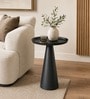Cone Metal End Table In Black Colour