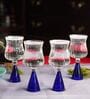Cone Stem Cocktail | Borosilicate Glass(Blue, Set of 4)