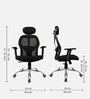 Confidant Breathable Mesh Ergonomic Chairs In Black Colour