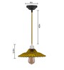 Confined Yellow Glass Hanging Light