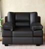 Godrej Interio Conforto Leatherette 1 Seater Sofa In Black Colour