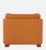 Conforto Leatherette 1 Seater Sofa in Tan Brown Colour