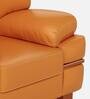 Conforto Leatherette 1 Seater Sofa in Tan Brown Colour