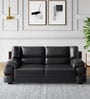 Godrej Interio Conforto Leatherette 3 Seater Sofa In Black Colour