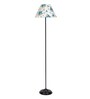 Intricate Multicolour Cotton Fabric Shade Club Floor Lamp With Iron Base