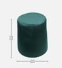 Conical Fabric Pouffe in Green Colour