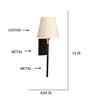 Conical Fabric Shade Wall Lamp with Metal Bracket   Modern Decorative Wall Light-(Off-white)