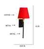 Conical Fabric Wall Sconce | Durable Metal Bracket | Warm Ambient Light-(Red)