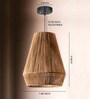 Conical Handmade Bamboo Pendant Hanging Light in Beige Colour