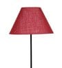 Scarlette Maroon Jute Shade Club Floor Lamp With Iron Base