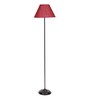 Scarlette Maroon Jute Shade Club Floor Lamp With Iron Base